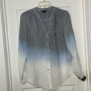 Zac & Rachel Women’s Ombré Striped Button Front Blouse